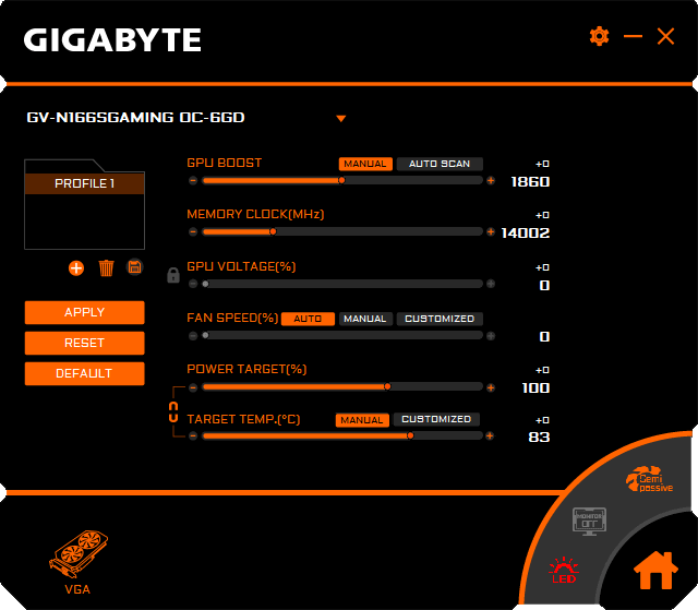 Gigabyte GTX 1660 SUPER Gaming OC Graphics Engine Prodessional