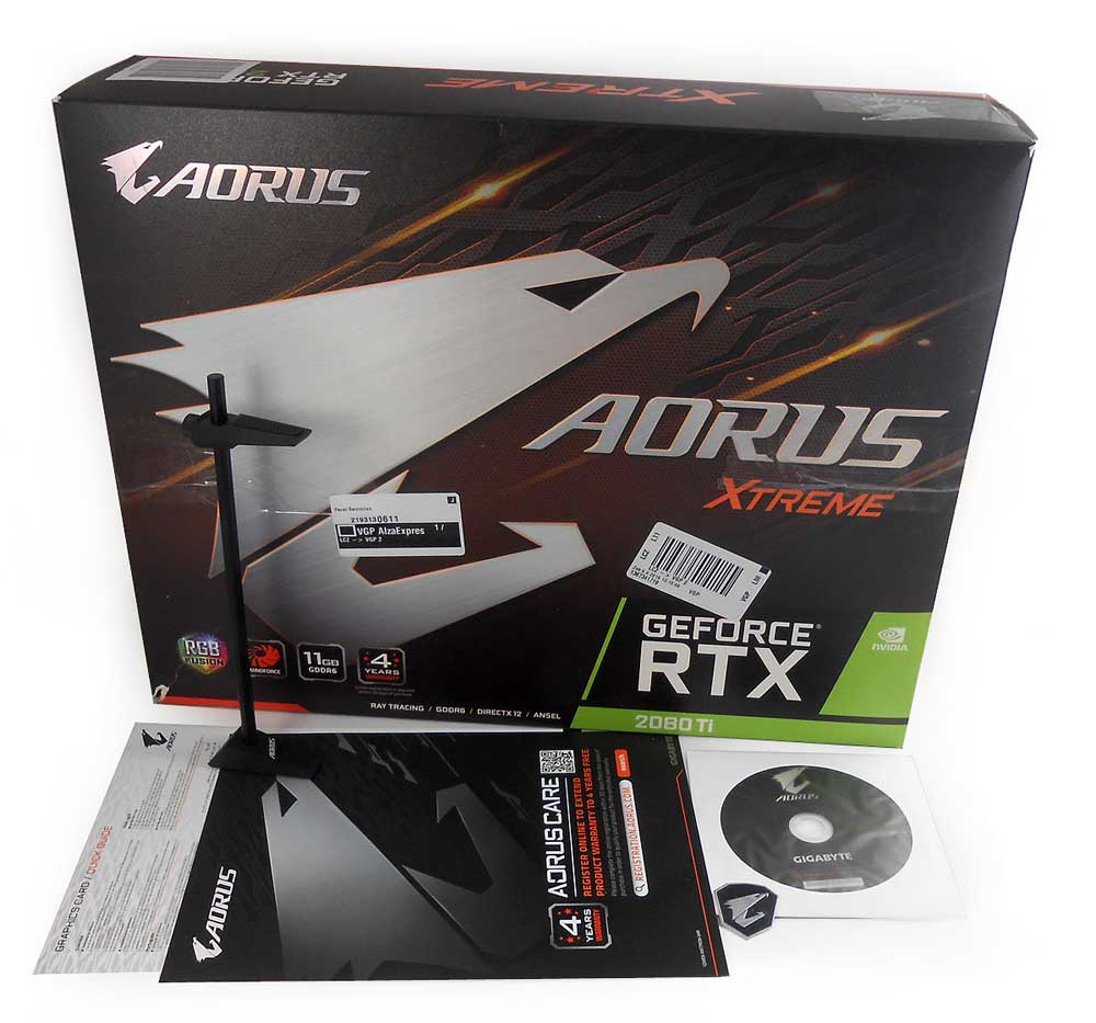 Gigabyte Aorus RTX 2080 Ti XTREME; balení