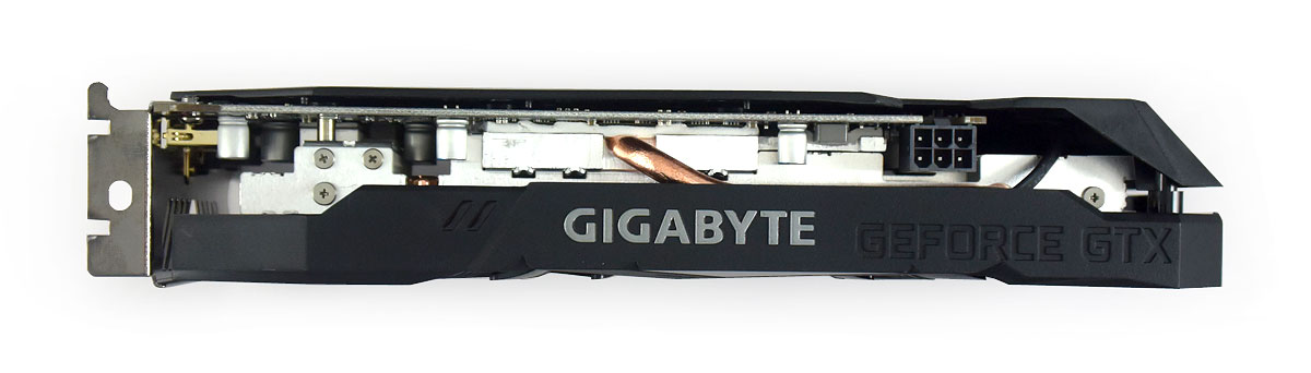 Gigabyte GTX 1650 SUPER Windforce OC; horní strana