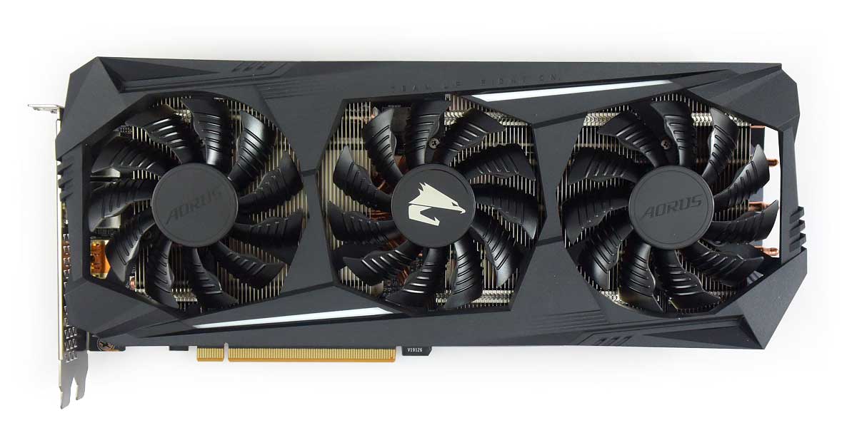 Pro zvětšení klikni Gigabyte AORUS RX 5700 XT 8G; čelní strana