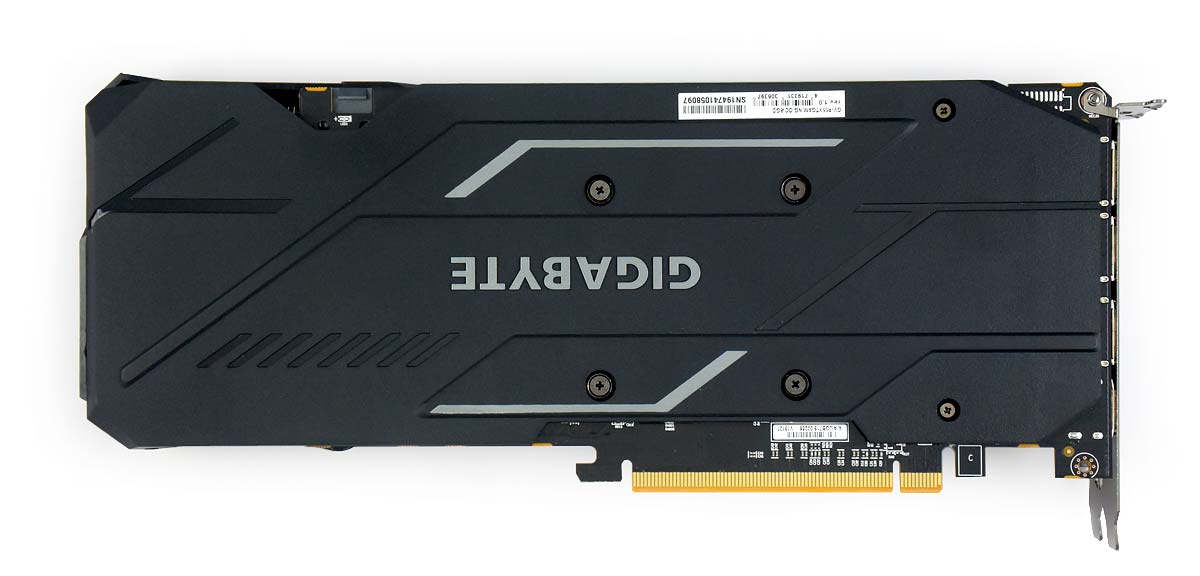 Gigabyte RX 5500 XT Gaming OC 8G; zadní strana