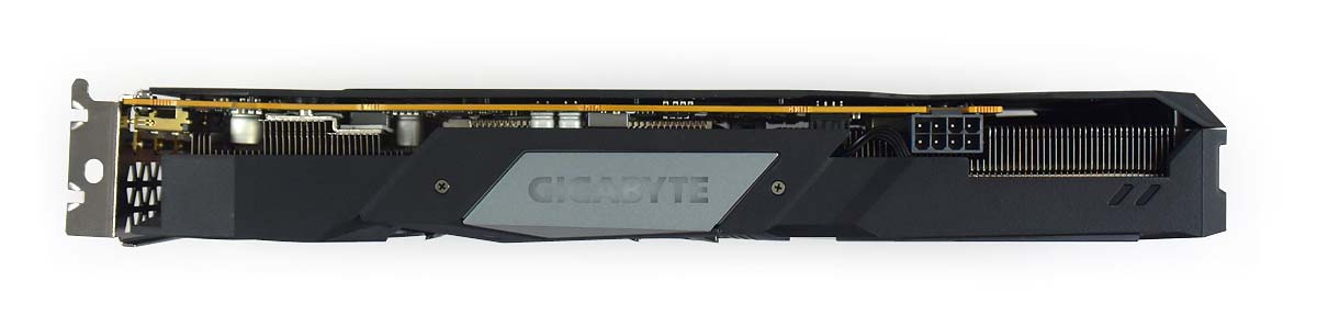 Gigabyte RX 5500 XT Gaming OC 8G; horní strana