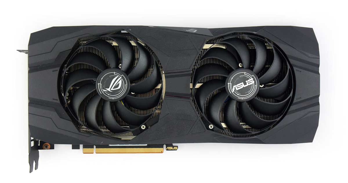 Pro zvětšení klikni Asus STRIX RX 5500 XT O8G Gaming; čelní strana