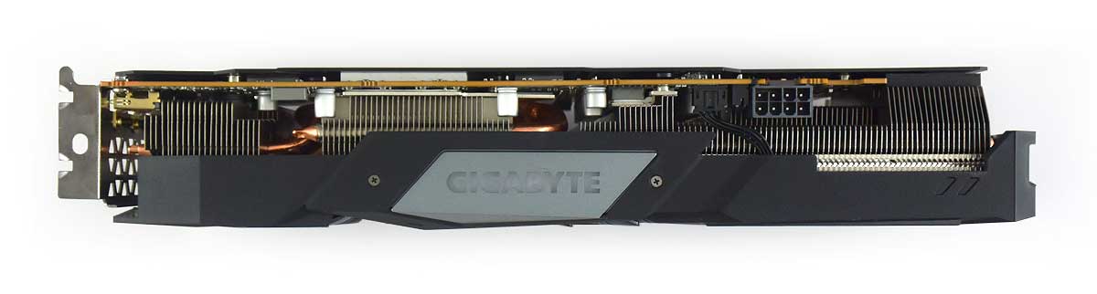 Pro zvětšení klikni Gigabyte RX 5600 XT Gaming OC 6G; horní strana