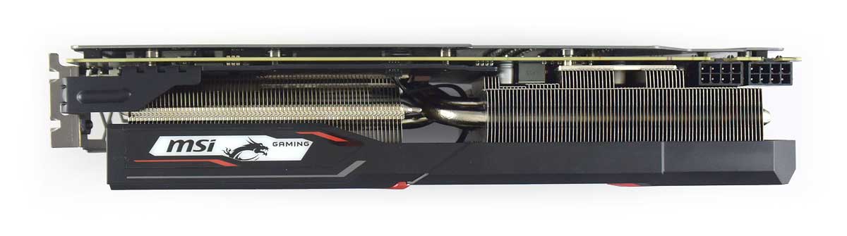 Pro zvětšení klikni MSI RX 5600 XT GAMING X 6G; horní strana