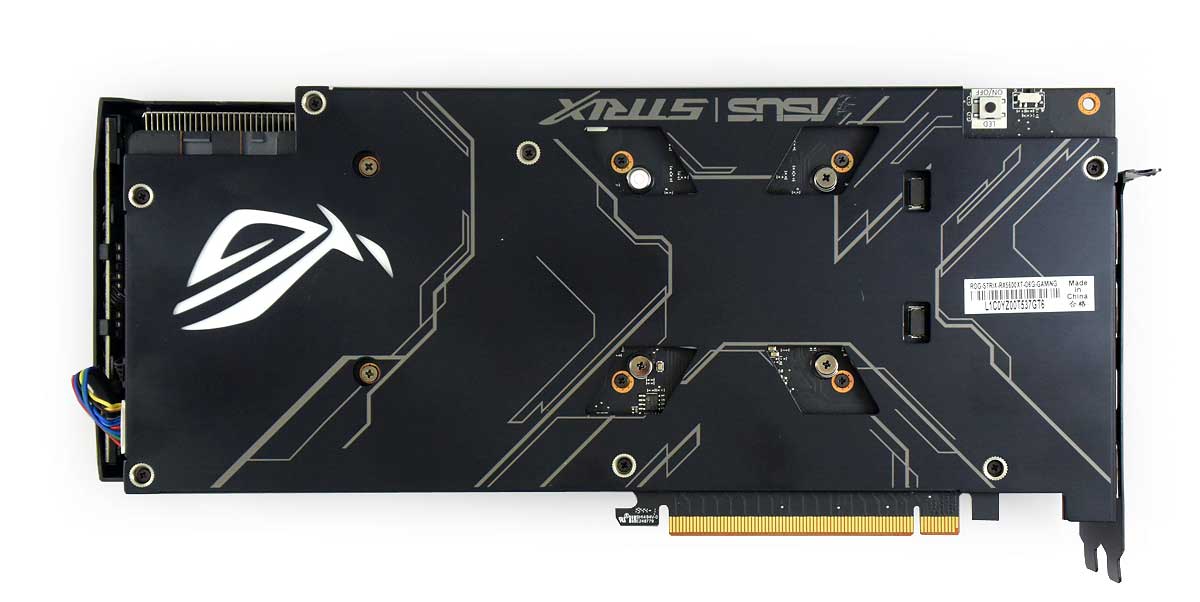 Pro zvětšení klikni Asus STRIX RX 5600 XT T6G Gaming; zadní strana