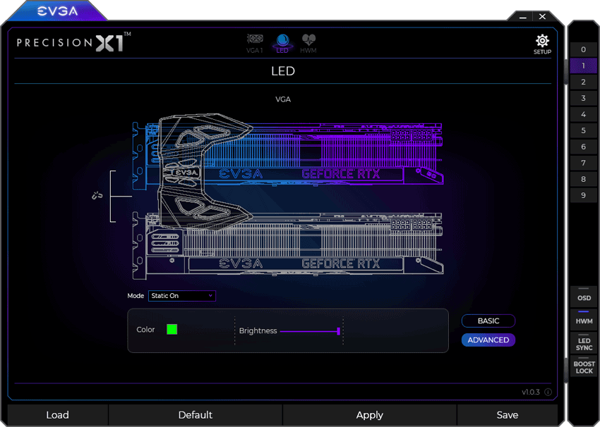 Pro zvětšení klikni EVGA Precision X1 panel3