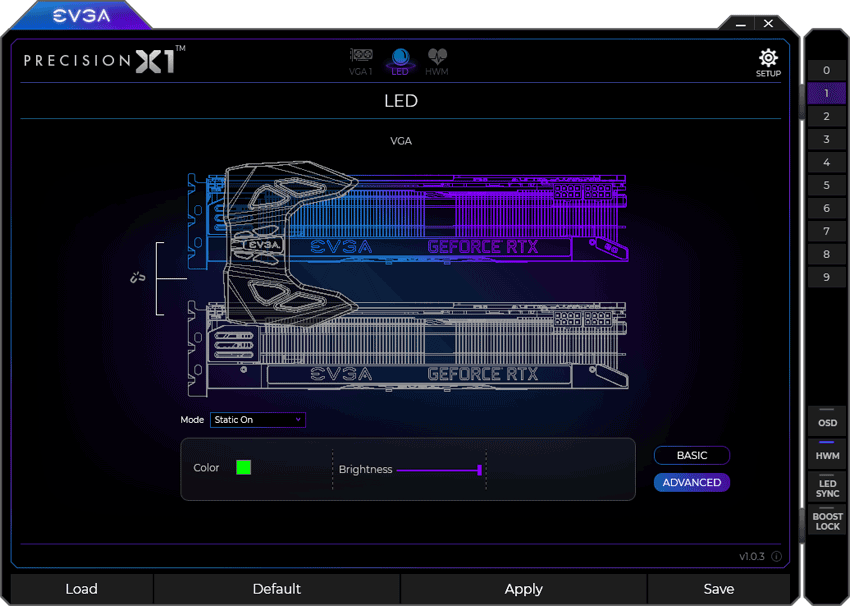 EVGA Precision X1 panel3