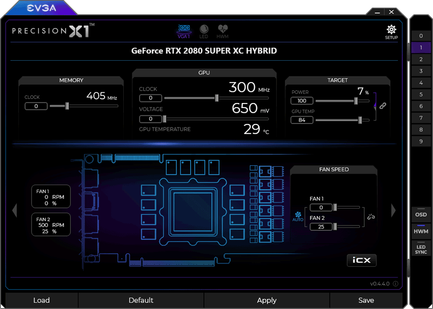 Pro zvětšení klikni EVGA Precision X1 panel1