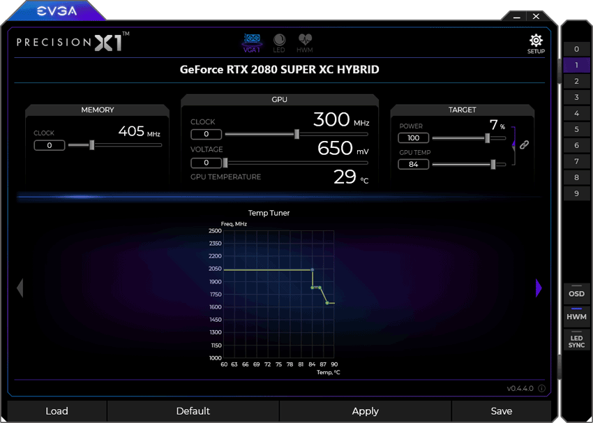 EVGA Precision X1 panel5