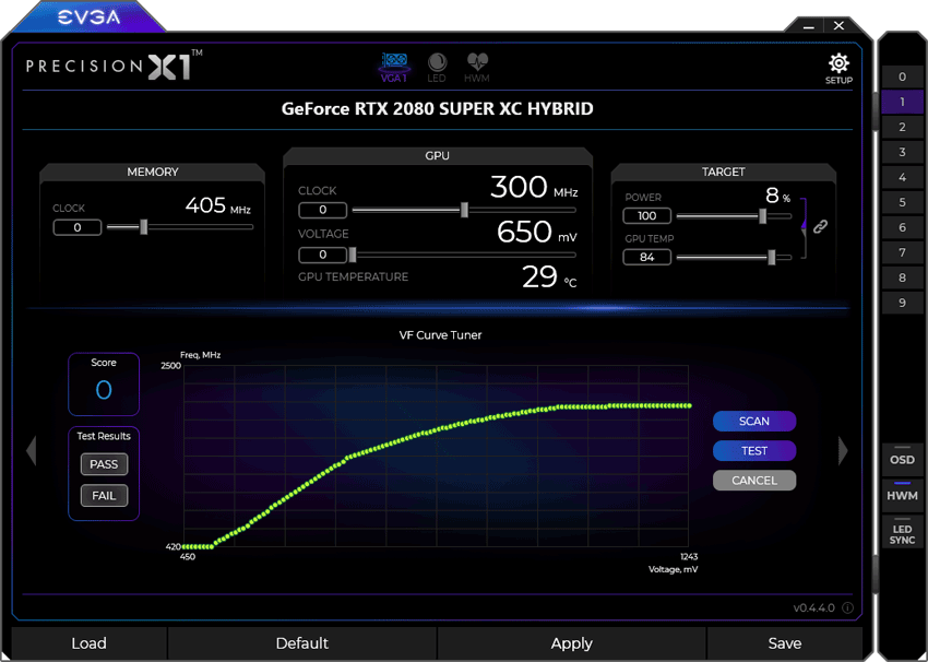 Pro zvětšení klikni EVGA Precision X1 panel4