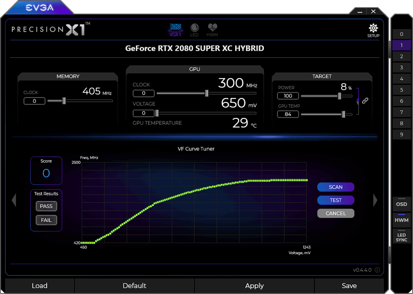 EVGA Precision X1 panel4