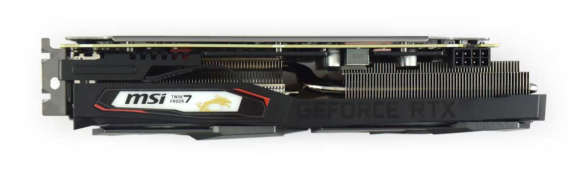 MSI RTX 2060 SUPER Gaming X; horní strana