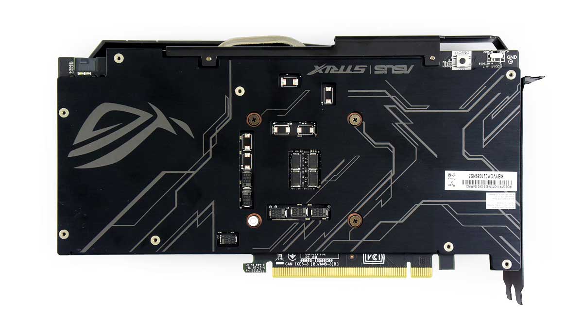 Asus STRIX GTX 1650 SUPER O4G Gaming; zadní strana