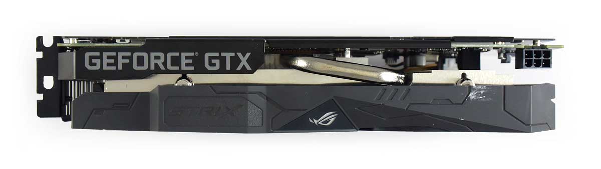 Asus STRIX GTX 1650 SUPER O4G Gaming; horní strana