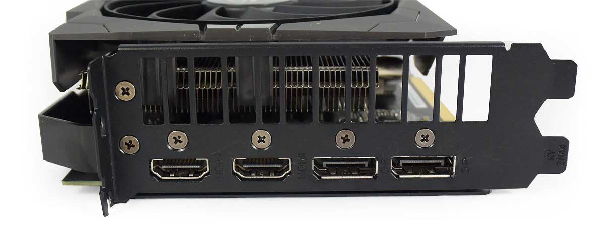 Pro zvětšení klikni Asus STRIX GTX 1650 SUPER O4G Gaming obrazové výstupy