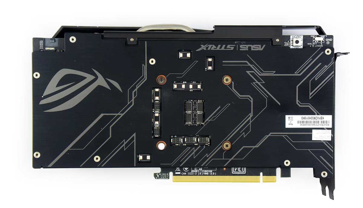 Asus STRIX GTX 1660 SUPER O6G Gaming; zadní strana