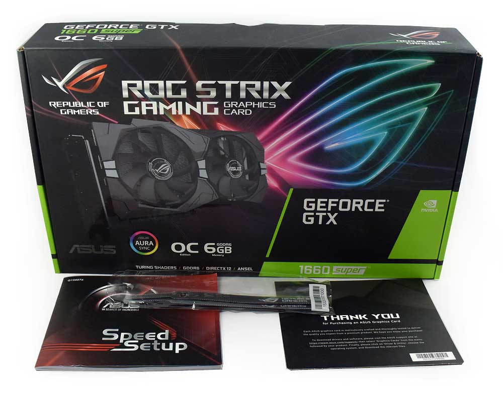 Asus STRIX GTX 1660 SUPER O6G Gaming; balení