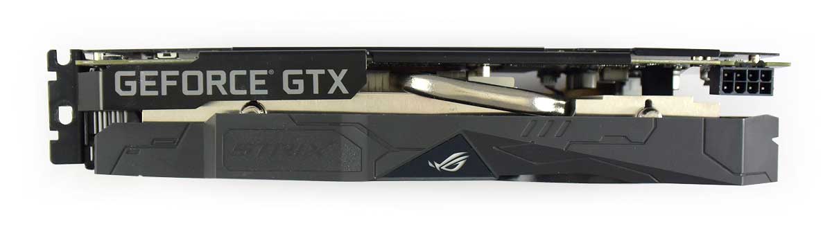 Asus STRIX GTX 1660 SUPER O6G Gaming; horní strana