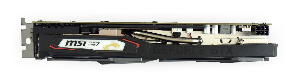 MSI GTX 1650 SUPER Gaming X; horní strana