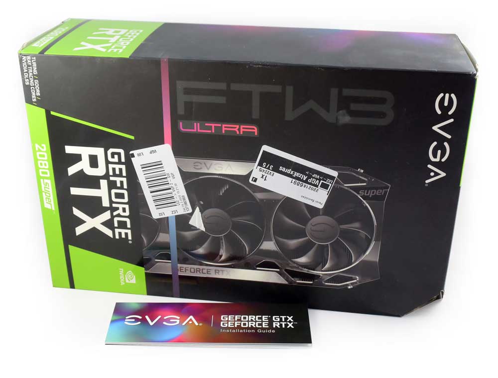 EVGA RTX 2080 SUPER FTW3 ULTRA; balení