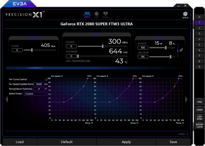 Pro zvětšení klikni EVGA Precision X1 panel2