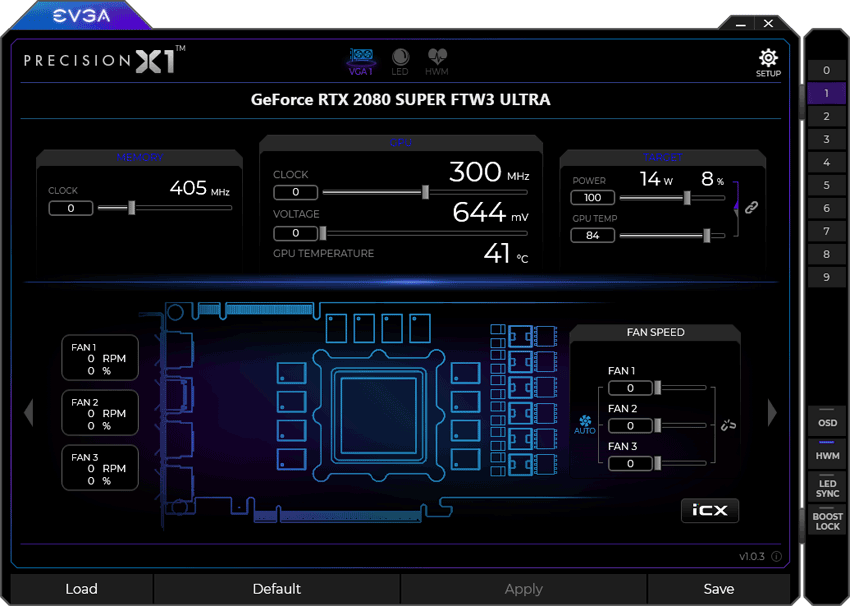 Pro zvětšení klikni EVGA Precision X1 panel1