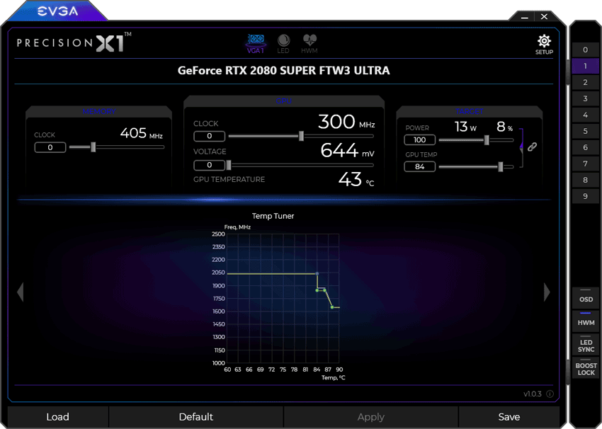 Pro zvětšení klikni EVGA Precision X1 panel5