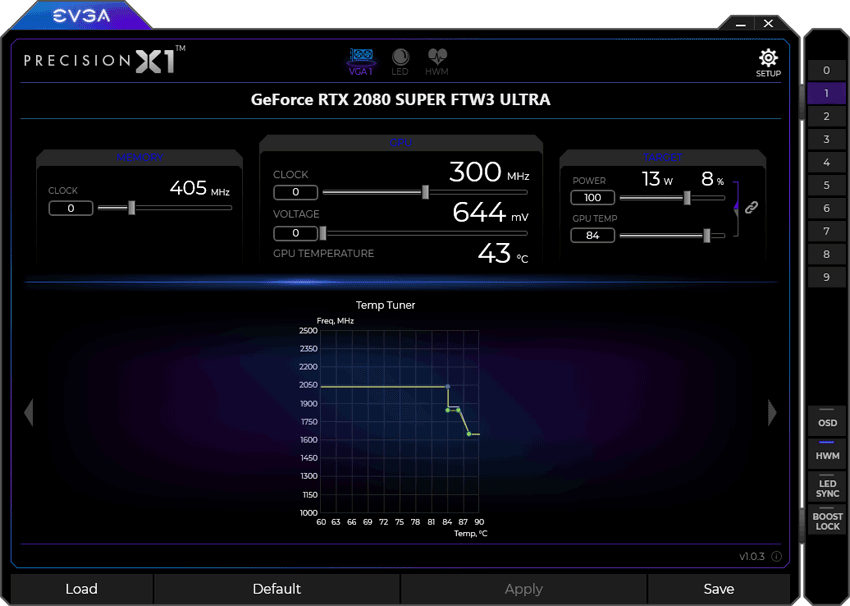 EVGA Precision X1 panel5