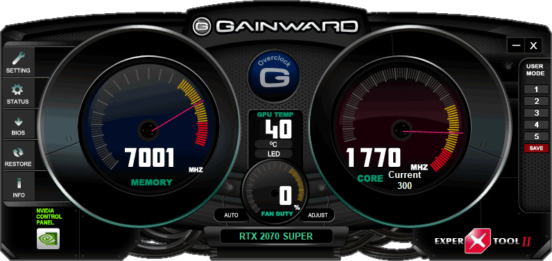 Gainward RTX 2070 SUPER Phoenix V1 Expertool