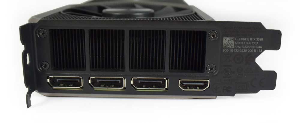 Pro zvětšení klikni NVIDIA RTX 3080 Founders Edition obrazové výstupy