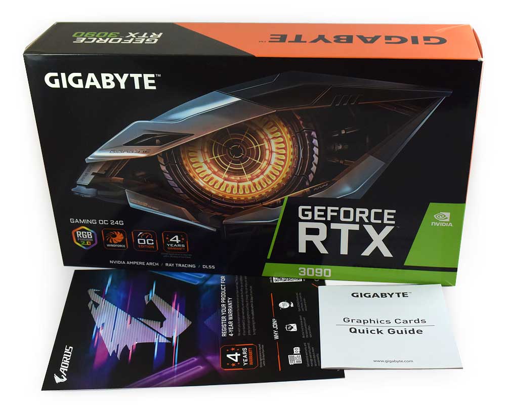 Gigabyte RTX 3090 Gaming OC 24G; balení