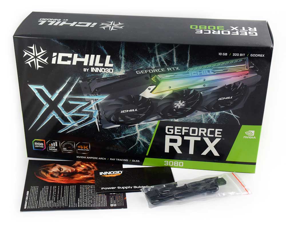 Inno3D RTX 3080 iCHILL X3 10G; balení