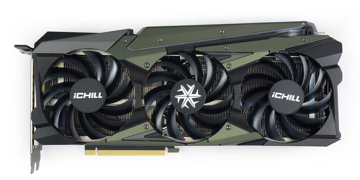 Inno3D RTX 3080 iCHILL X3 10G; čelní strana