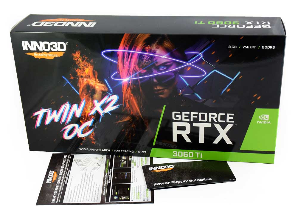 Inno3D RTX 3060 Ti TWIN X2 OC 8G; balení