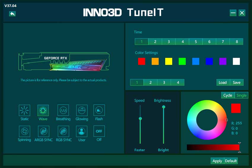 Inno3D TuneIT; RGB LED