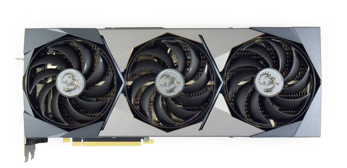 MSI RTX 3080 SUPRIM X 10G; čelní strana