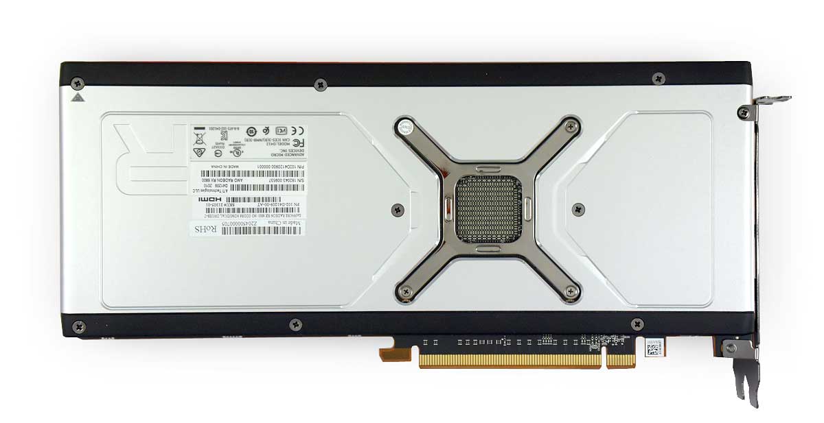 Sapphire Radeon RX 6800 16G; zadní strana