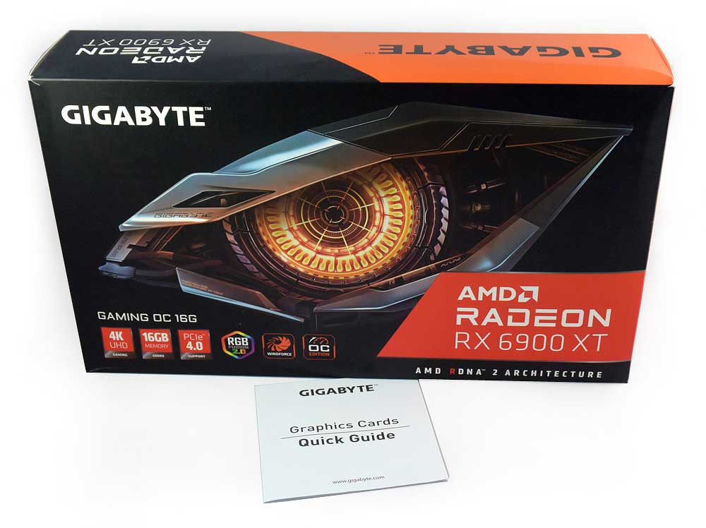 Gigabyte RX 6900 XT Gaming OC 16G; balení