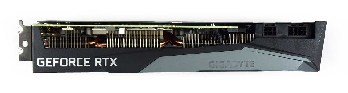 Gigabyte RTX 3060 Ti Gaming OC PRO 8G; horní strana