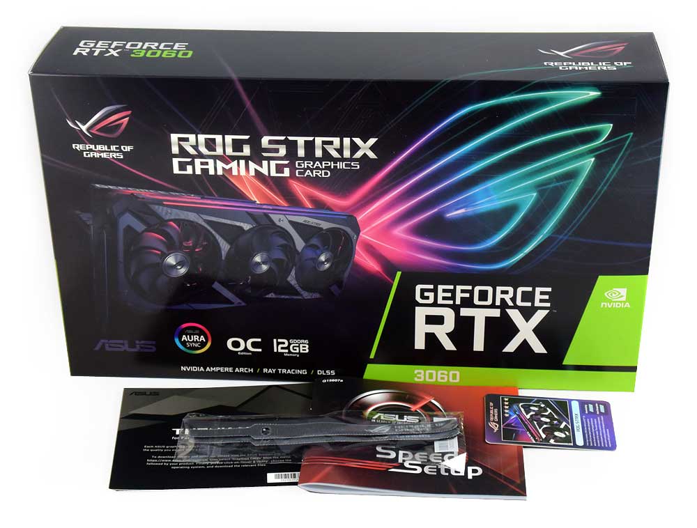 Asus STRIX RTX 3060 O12G Gaming; balení