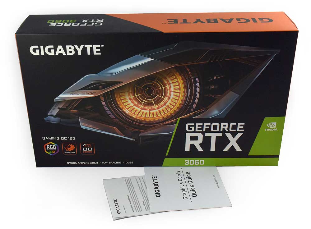 Gigabyte RTX 3060 Gaming OC 12G; balení
