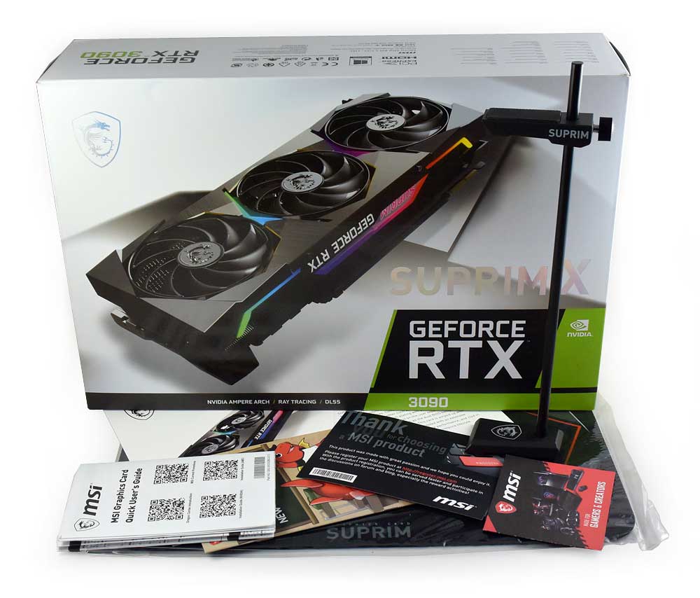 MSI RTX 3090 SUPRIM X 24G; balení