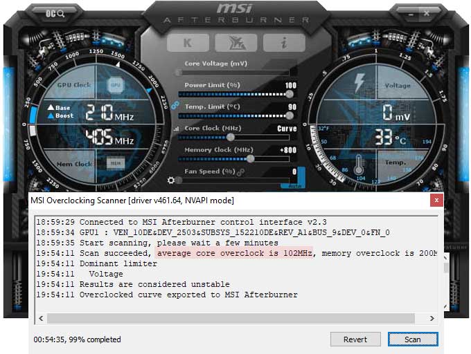 Inno3D RTX 3060 iCHILL X3 RED 12G  přetaktování Afterburner