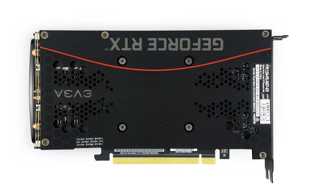 EVGA RTX 3060 XC Gaming 12G; zadní strana