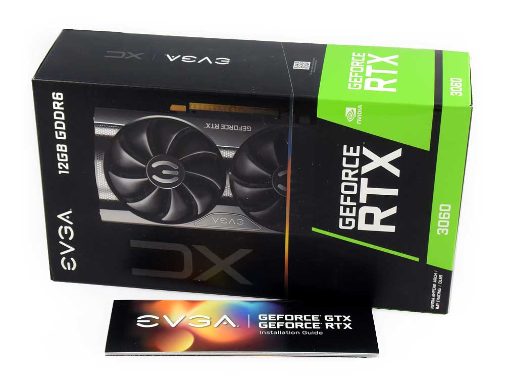 EVGA RTX 3060 XC Gaming 12G; balení