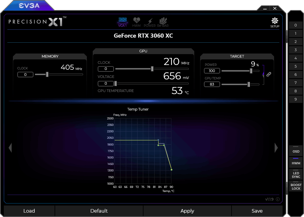 EVGA Precision X1 panel5