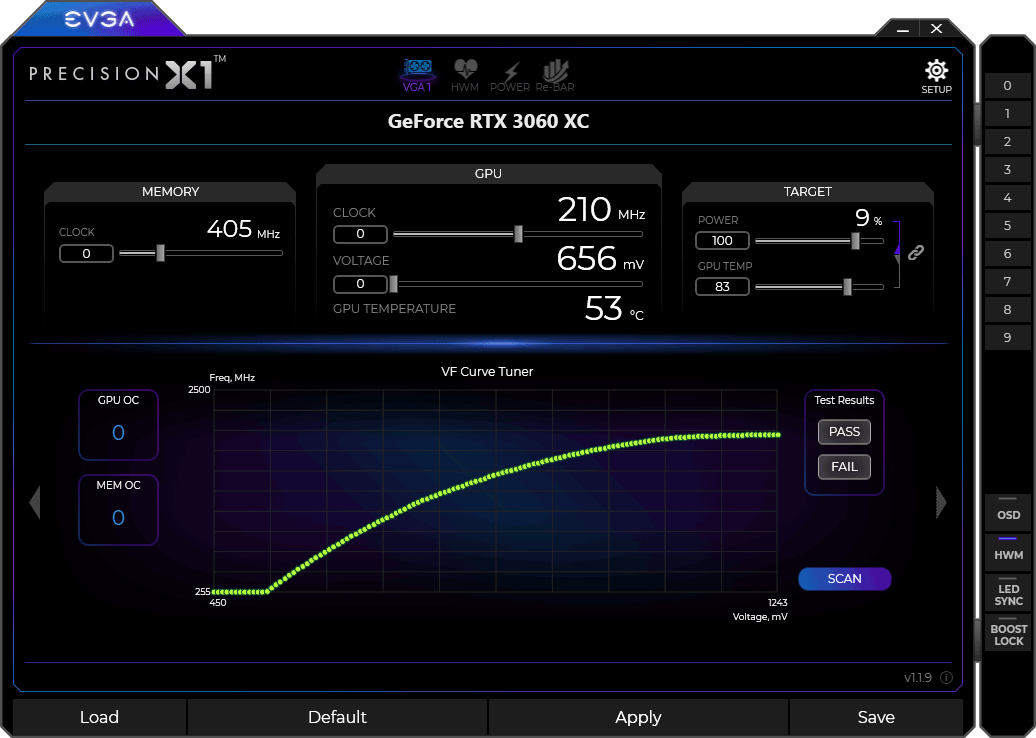 Pro zvětšení klikni EVGA Precision X1 panel4