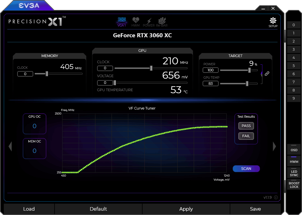 EVGA Precision X1 panel4