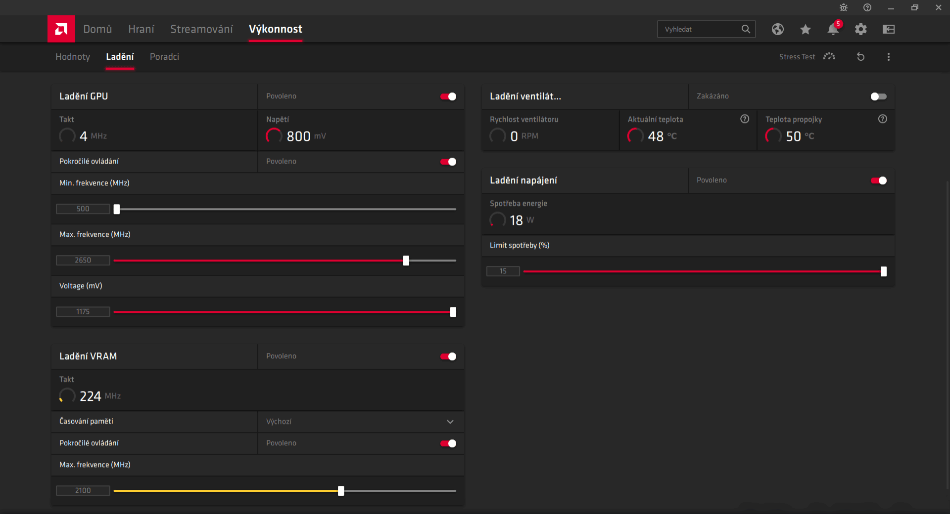 XFX RX 6900 XT Speedster MERC 319 Black; RSAE přetaktování